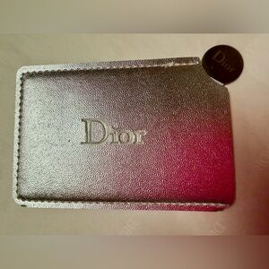 Dior Silver Pocket Mirror. NEW in box. Mirror SEALED in Protective Plastic.